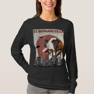 Camiseta Rua Bernardzilla Funny Santo Bernard Dog Lovers Su