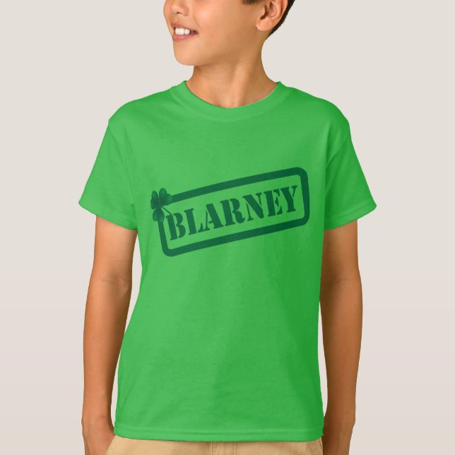 Camiseta Rua. Blarney Kids Dia de Patrick T-shirt verde (Frente)