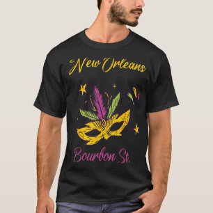 Camiseta Rua Bourbon French Quarter Nova Orleans Mardi Gr