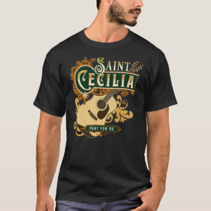 Camiseta Rua Cecilia de Roma Patron Santo de Música Católic