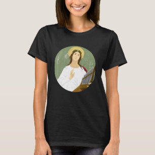 Camiseta Rua Cecilia Patron Santo De Músicos Musi Católicos