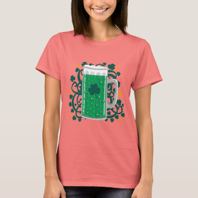 Camiseta Rua, cerveja verde do dia de Patrick (Frente)