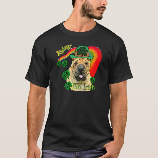 Camiseta Rua Chinesa Shar-Pei. Dia de Patrick (Frente)