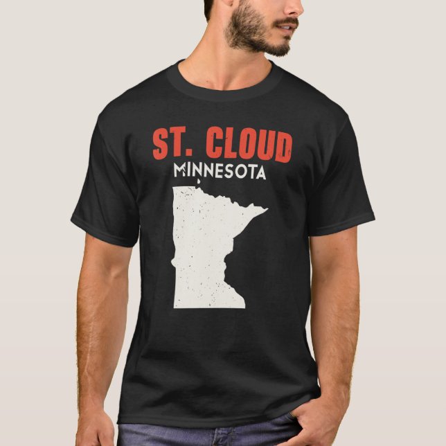 Camiseta Rua Cloud Minnesota EUA State America Viagem Minne (Frente)