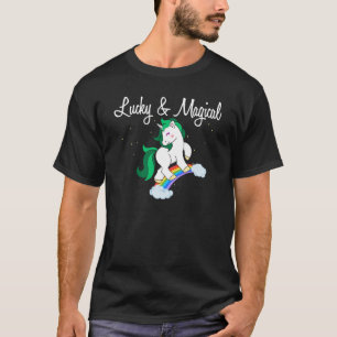 Camiseta Rua Colorida Sortuda E Magia Do Unicórnio Rainbow