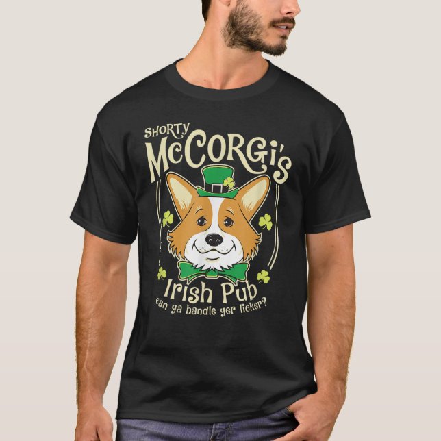 Camiseta Rua Corgi. Dia de Patrick (Frente)