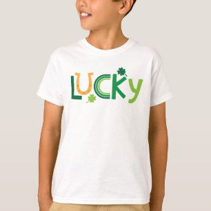 Camiseta Rua. Crianças do Dia de Patrick T-Shirt "Lucky" Ar