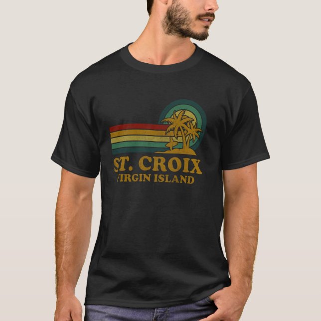Camiseta Rua. Croix Beach Virgin Island Family Summer Vacat (Frente)