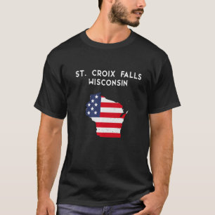 Camiseta Rua Croix Falls Wisconsin Estados Unidos América V