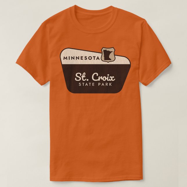 Camiseta Rua Croix State Park Minnesota - Sinal de boas-vin (Frente do Design)