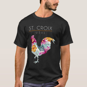 Camiseta Rua Croix Usvi Flower Hibiscus Chicken Souven