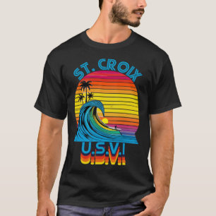 Camiseta Rua Croix USVI Retro Throwback Surf & Beach Souven
