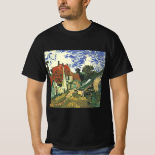 Camiseta Rua da Aldeia em Auvers por Vincent van Gogh