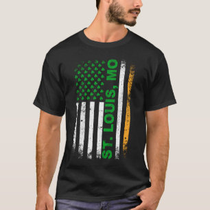 Camiseta Rua da bandeira irlandesa americana Louis, MO
