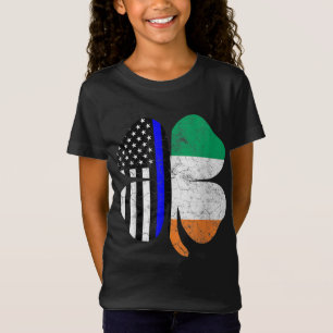 Camiseta Rua da Polícia de Bandeira da América Irlandesa.