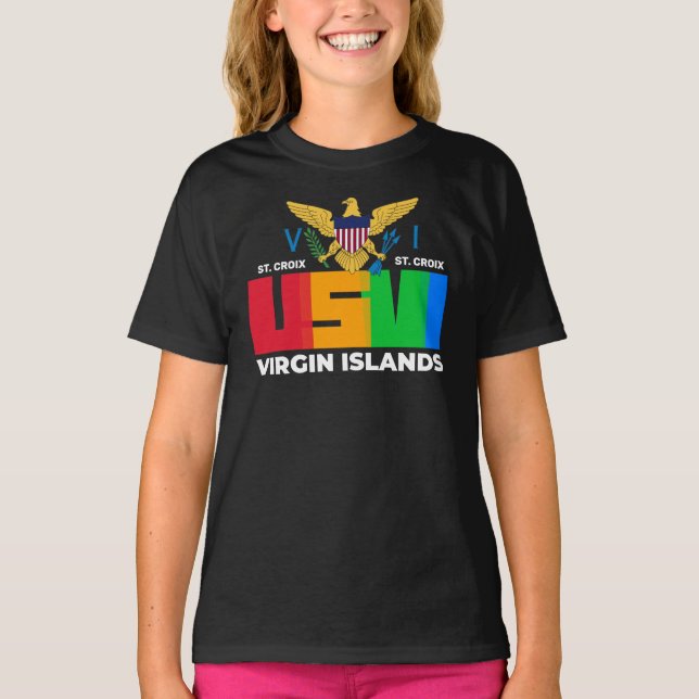 Camiseta RUA das Ilhas Virgens Americanas Croix USVI Crianç (Frente)
