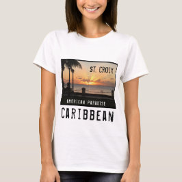 Camiseta RUA das Ilhas Virgens dos EUA Croix USVI Sunset Tr