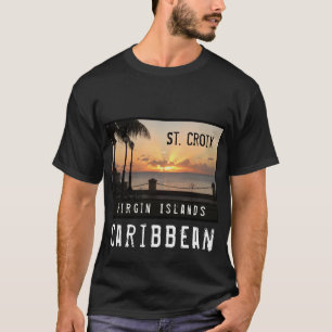 Camiseta RUA das Ilhas Virgens dos EUA Croix USVI Tropical 