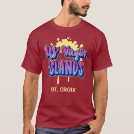Camiseta RUA das Ilhas Virgens dos EUA Croix USVI Tropical