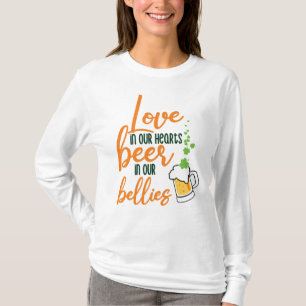 Camiseta Rua de Amar e Cerveja. Diversão do Dia de Patrick-