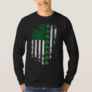 Camiseta Rua de Bandeira da América Irlandesa. Dia de Patri