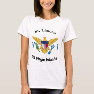 Camiseta RUA de Bandeira das Ilhas Virgens dos EUA, Thomas