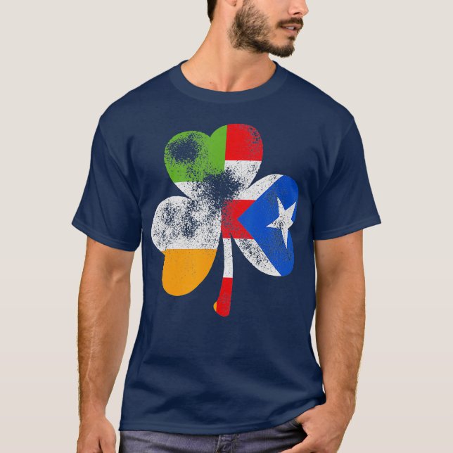 Camiseta Rua de bandeira do Porto Rico em Porto Rico, em Po (Frente)