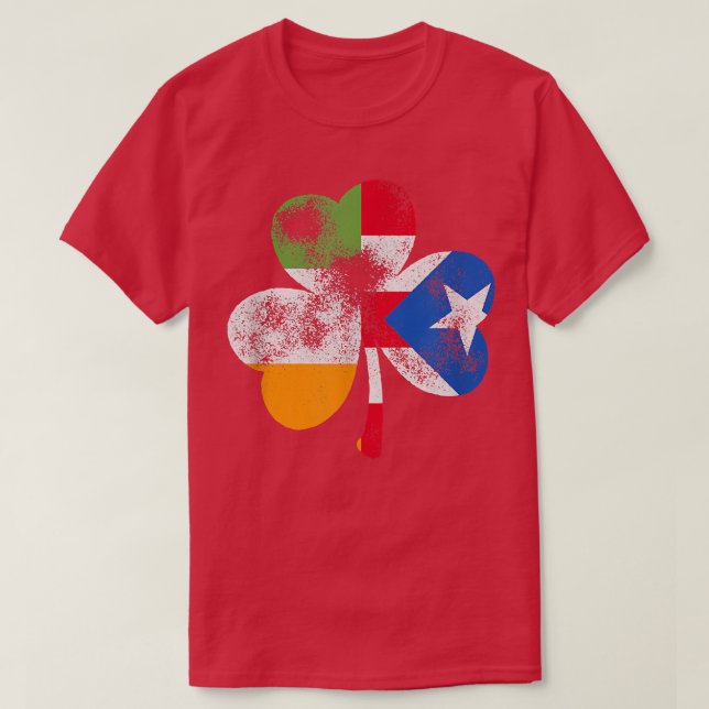 Camiseta Rua De Bandeira Do Porto Rico - Porto Rico - Irlan (Frente do Design)
