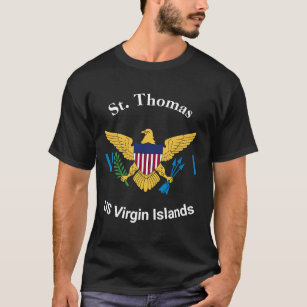 Camiseta RUA de Bandeiras das Ilhas Virgens dos EUA, Thomas