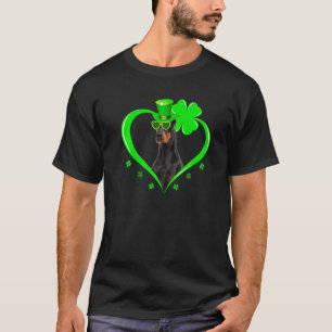 Camiseta Rua De Cachorro Doberman Patrick S Day Shamrock Co