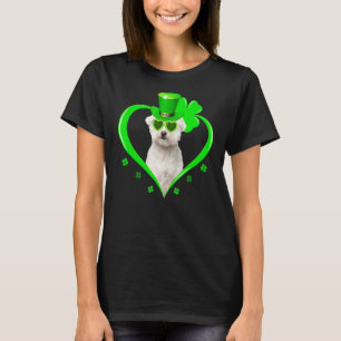 Camiseta Rua De Cachorro Maltês Patrick S Day Shamrock Cost
