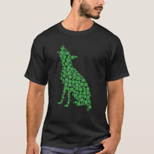 Camiseta Rua de Cachorro Verde Dia de Patrick Irlandês Qua