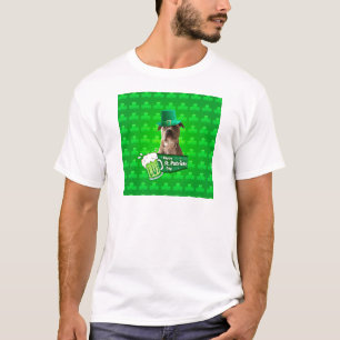 Camiseta Rua de chapéu de cachorro-touro, dia de Patrick co
