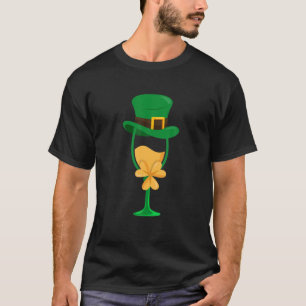 Camiseta Rua de chapéu de vidro de vinho. Arco de folga de 