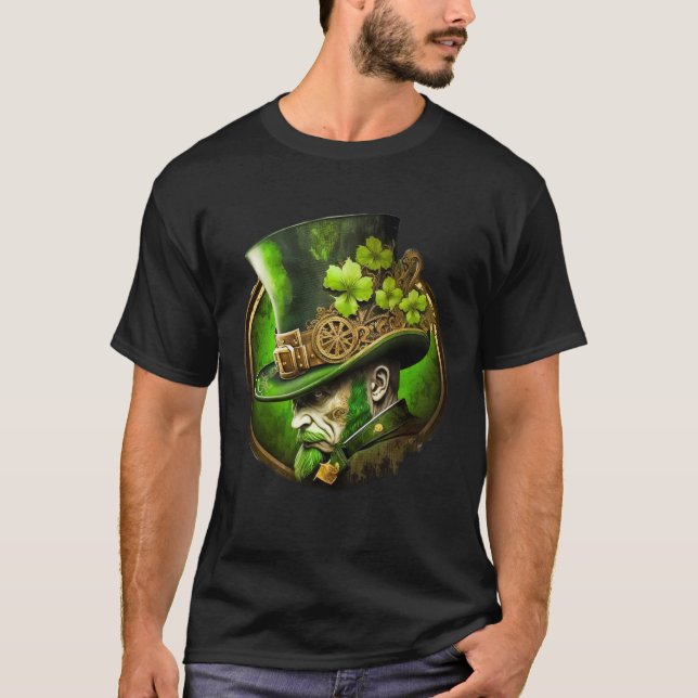 Camiseta Rua de chapéu Mecânico Steampunk. Homem do Dia de  (Frente)