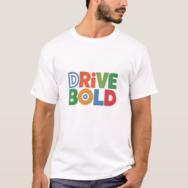 Camiseta Rua de Dobra Masculina-Estilo Poderoso para Driver (Frente)