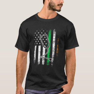 Camiseta Rua de enfermeira de sinalizador irlandês america