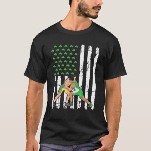 Camiseta Rua de esporte da Luta de bandeira americana.