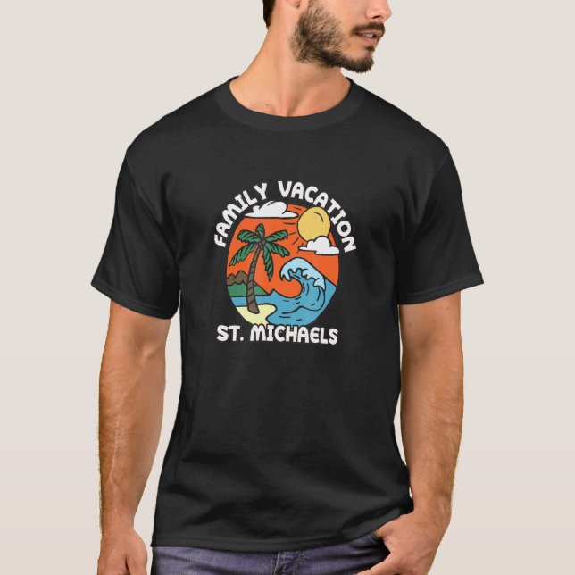 Camiseta Rua de Férias Familiares Michaels Beach Maryland B (Frente)