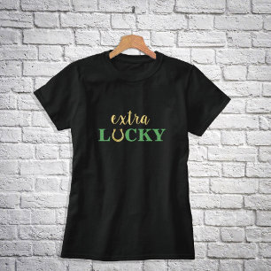 Camiseta Rua de ferradura de sorte extra. Dia de Patrick