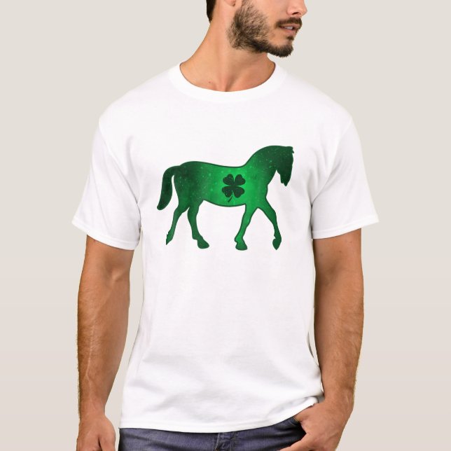 Camiseta Rua de Folha de Folha de Folha de Cavalo de Shamro (Frente)