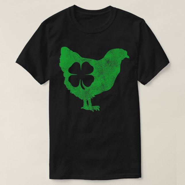 Camiseta Rua de Galinha Hen Shamrock (Frente do Design)