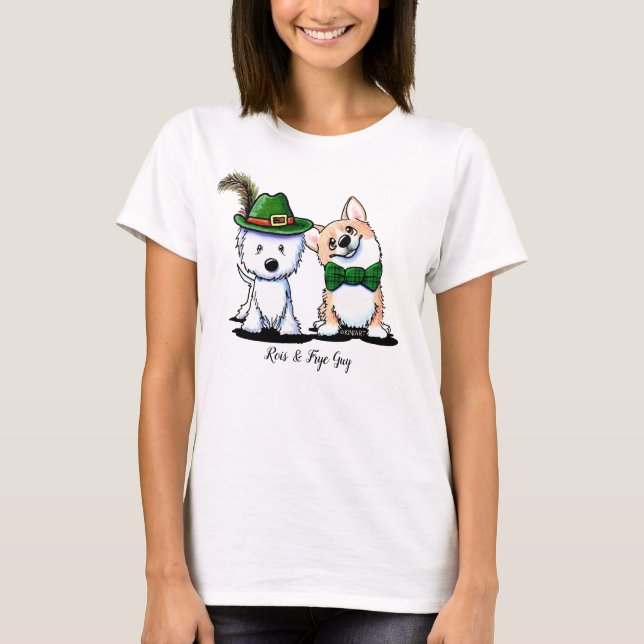 Camiseta Rua de KiniArt, Westie e Corgi do Paddy (Frente)