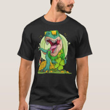 Rua de Leprechaun T-Rex. Dia de Patrick