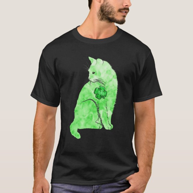 Camiseta Rua De Molho De Gato Verde... (Frente)