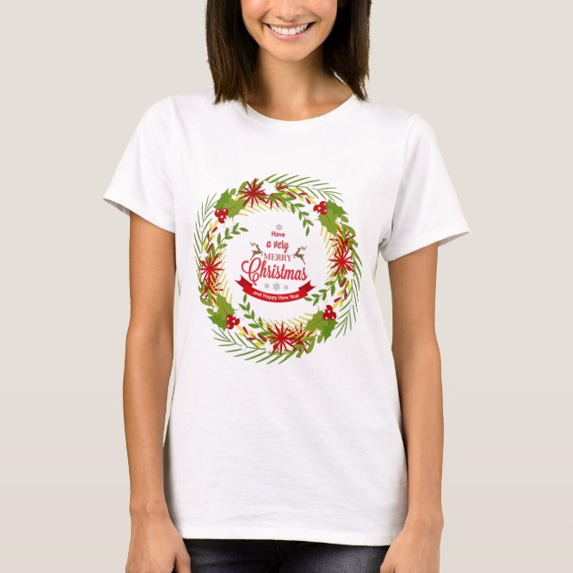 Camiseta Rua de Natal com Mistletoe (Frente)