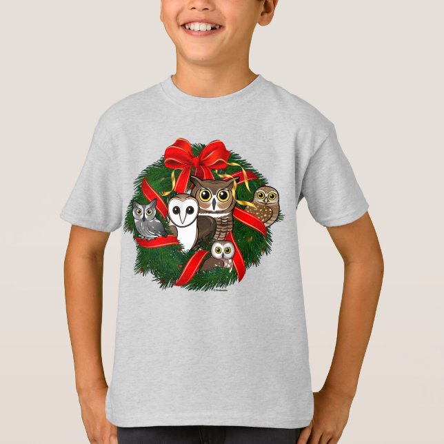 Camiseta Rua de Natal das Corujas Birdorable (Frente)