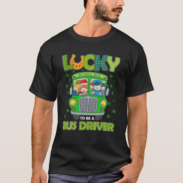 Camiseta Rua De Ônibus Engraçado, Feliz Dia De Patrick Por  (Frente)