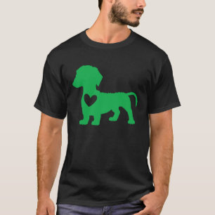 Camiseta Rua de Patrick Day Wiener Dog Irish Shamro