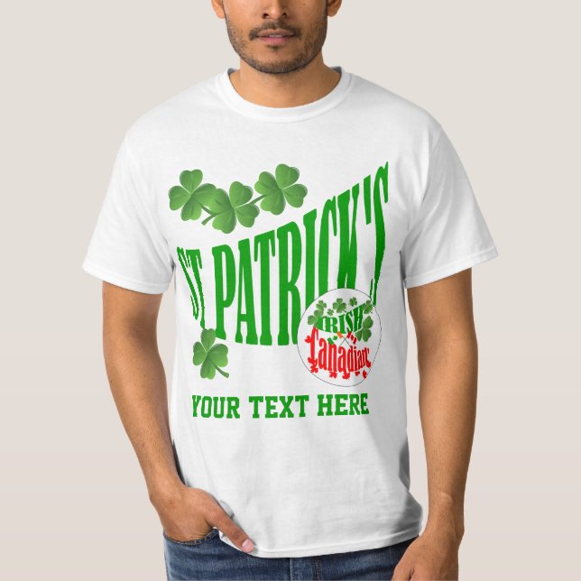 Camiseta Rua de Patrick é irlandês canadense (Frente)